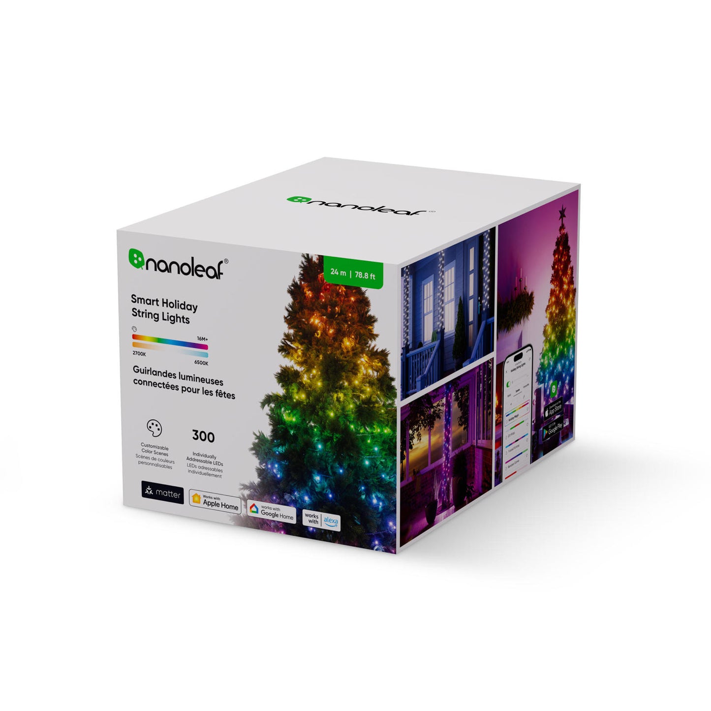 Fita de luzes de Natal Nanoleaf com 20 m