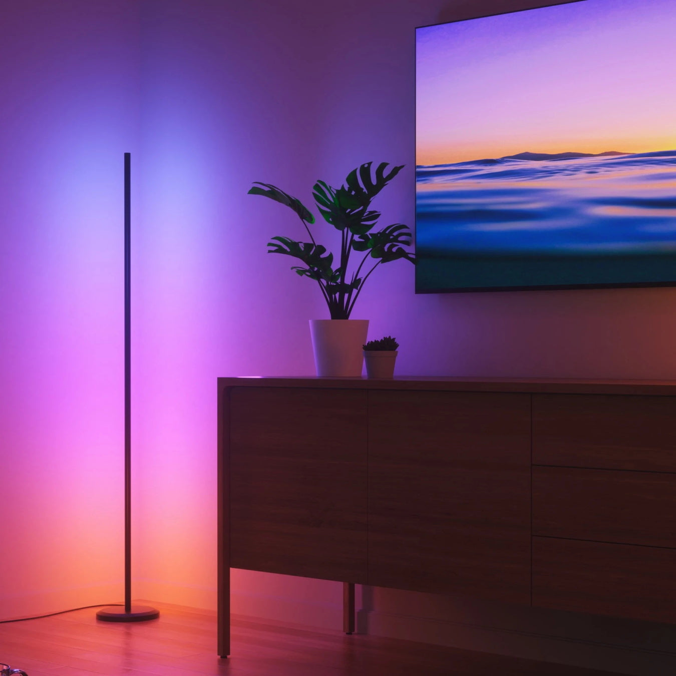 Candeeiro de canto wifi multicor