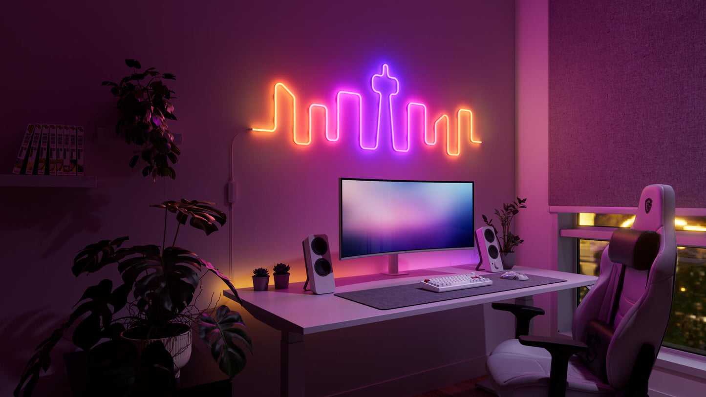 Tubo LED Flexível 5m – 420 LEDs, 70 Zonas de Cor, 300 lm,