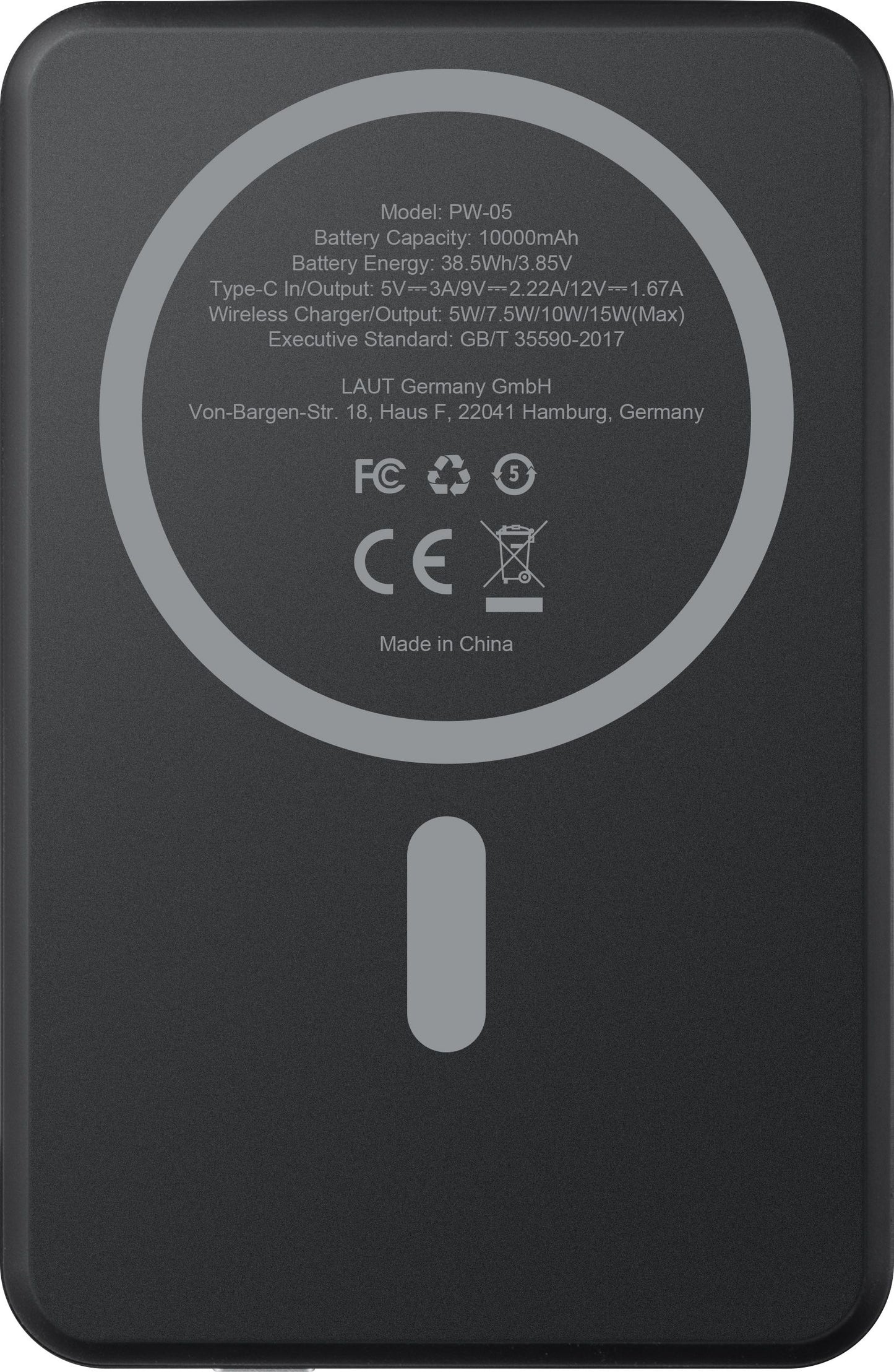 LAUT POWERBANK FLEXI - 10000mAh - Preta