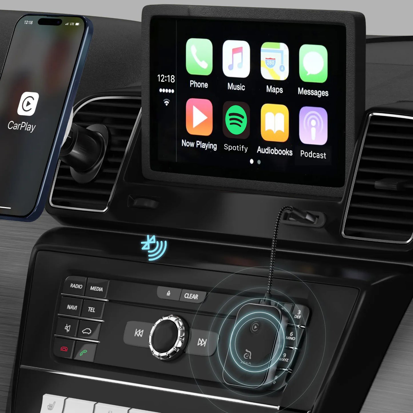 Adaptador CarPlay sem fios ADAM CarGo CarPlay