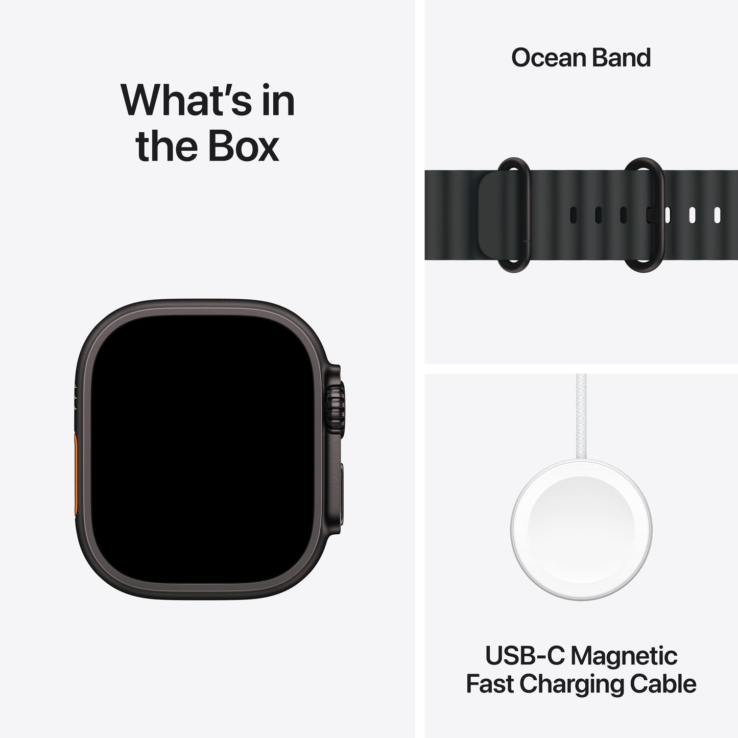 Apple Watch Ultra 2 GPS + Cellular, Caixa em titânio preto de 49 mm com Bracelete Ocean preta