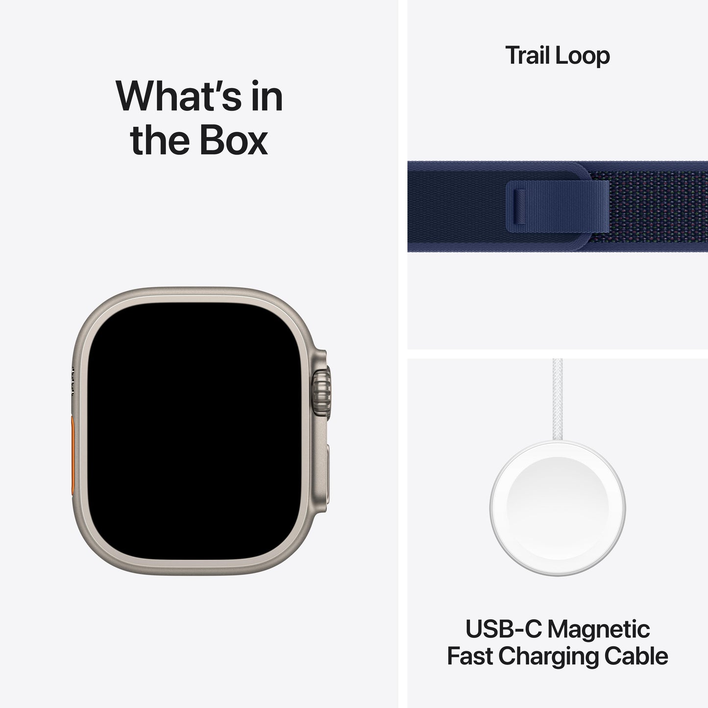 Apple Watch Ultra 2 GPS + Cellular, Caixa em titânio natural de 49 mm com Loop Trail azul ‑ M/L
