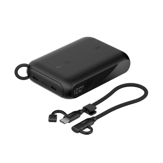 Powerbank de 10k PD20W com visor da Belkin - Preto