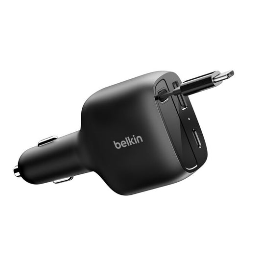 Carregador de isqueiro Belkin BOOSTCHARGE 75W com cabo USB-C - Preto