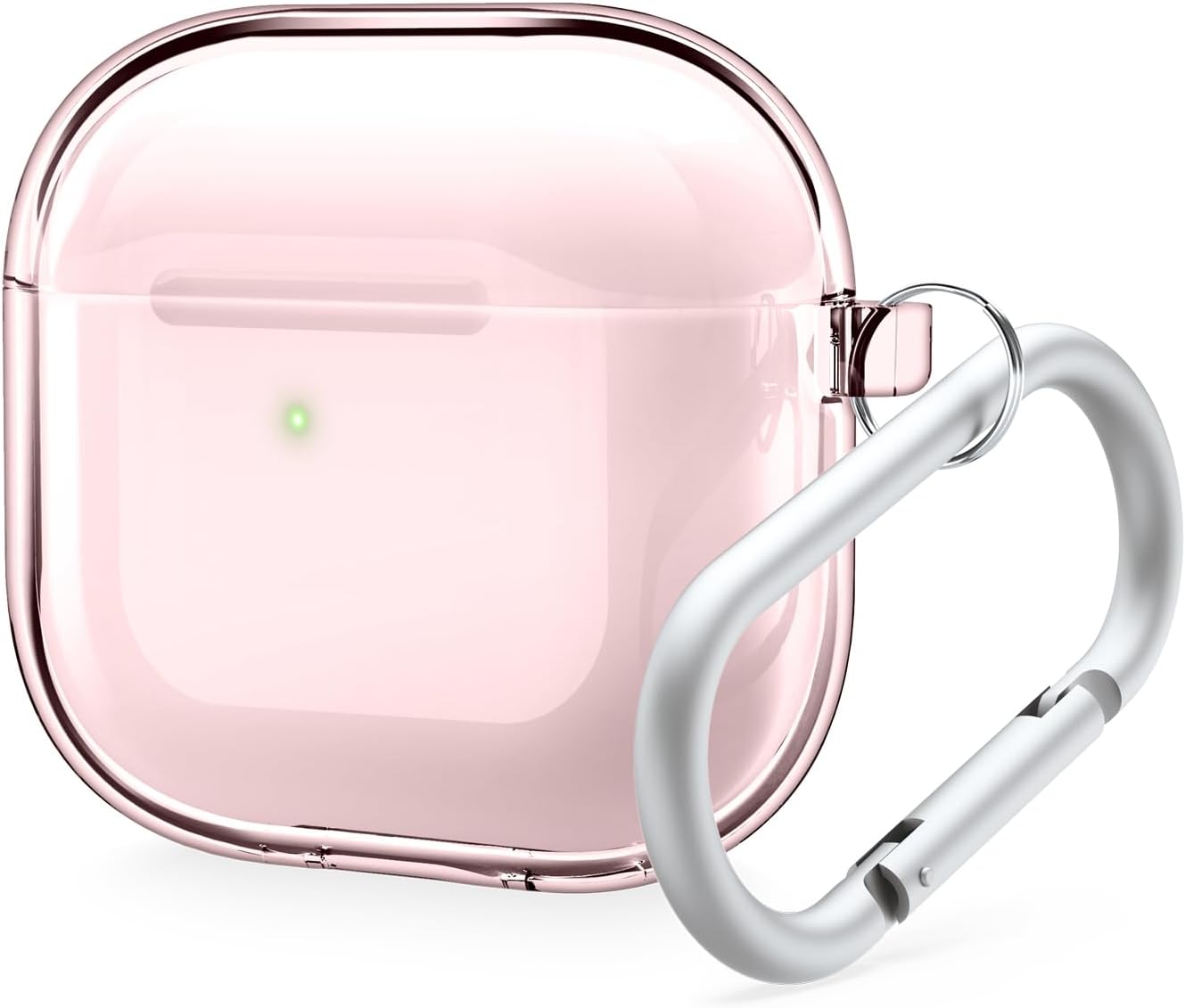 Capa para AirPods 4 TPU com mosquetão - Lovely Pink