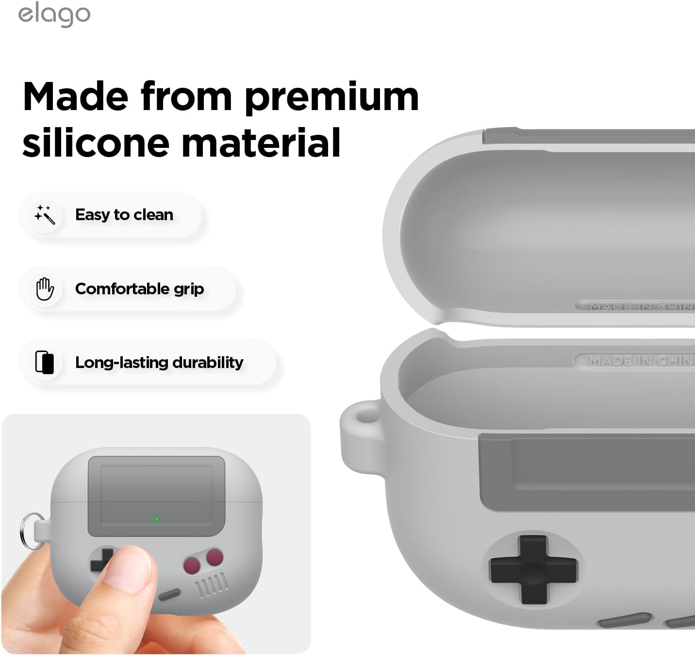 Capa para Airpods Pro GameBoy + mosquetão