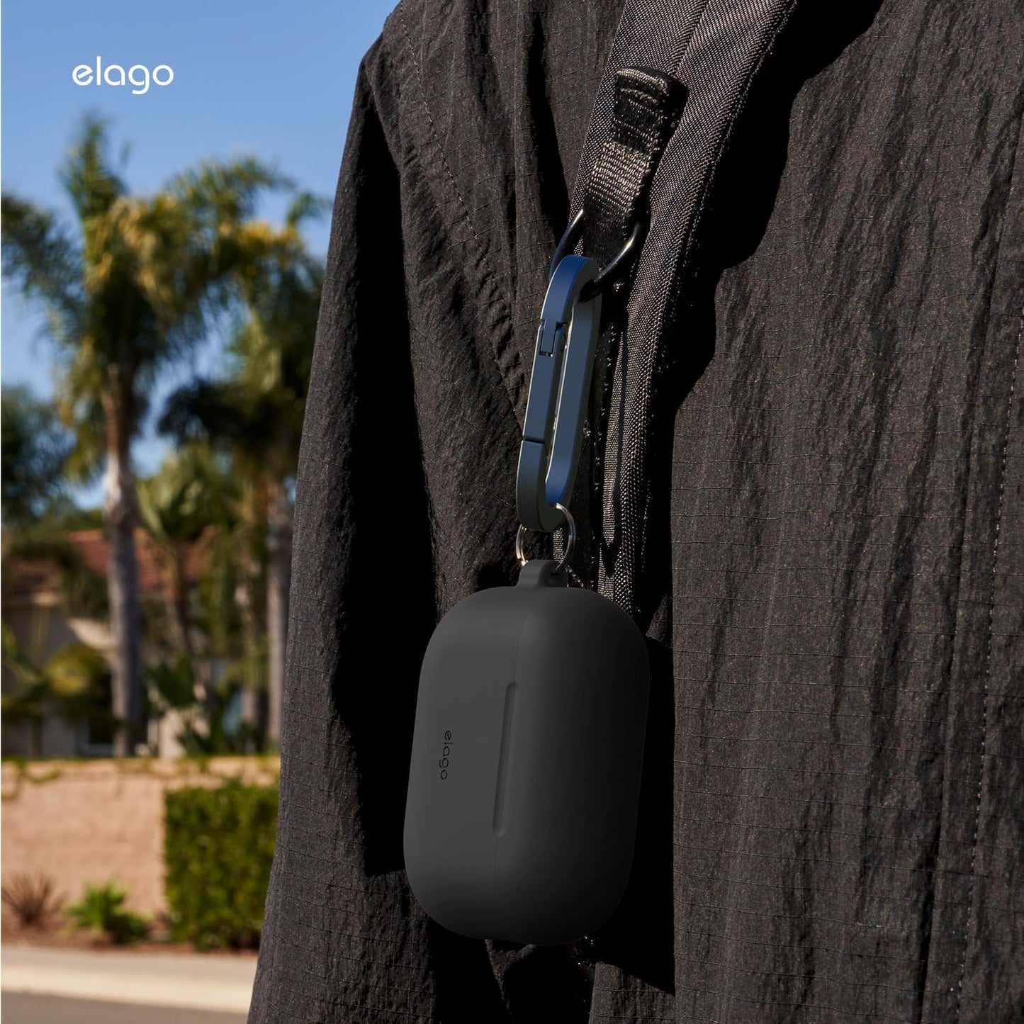 Capa para AirPod Pro 3 com mosquetão da Elago - Preto