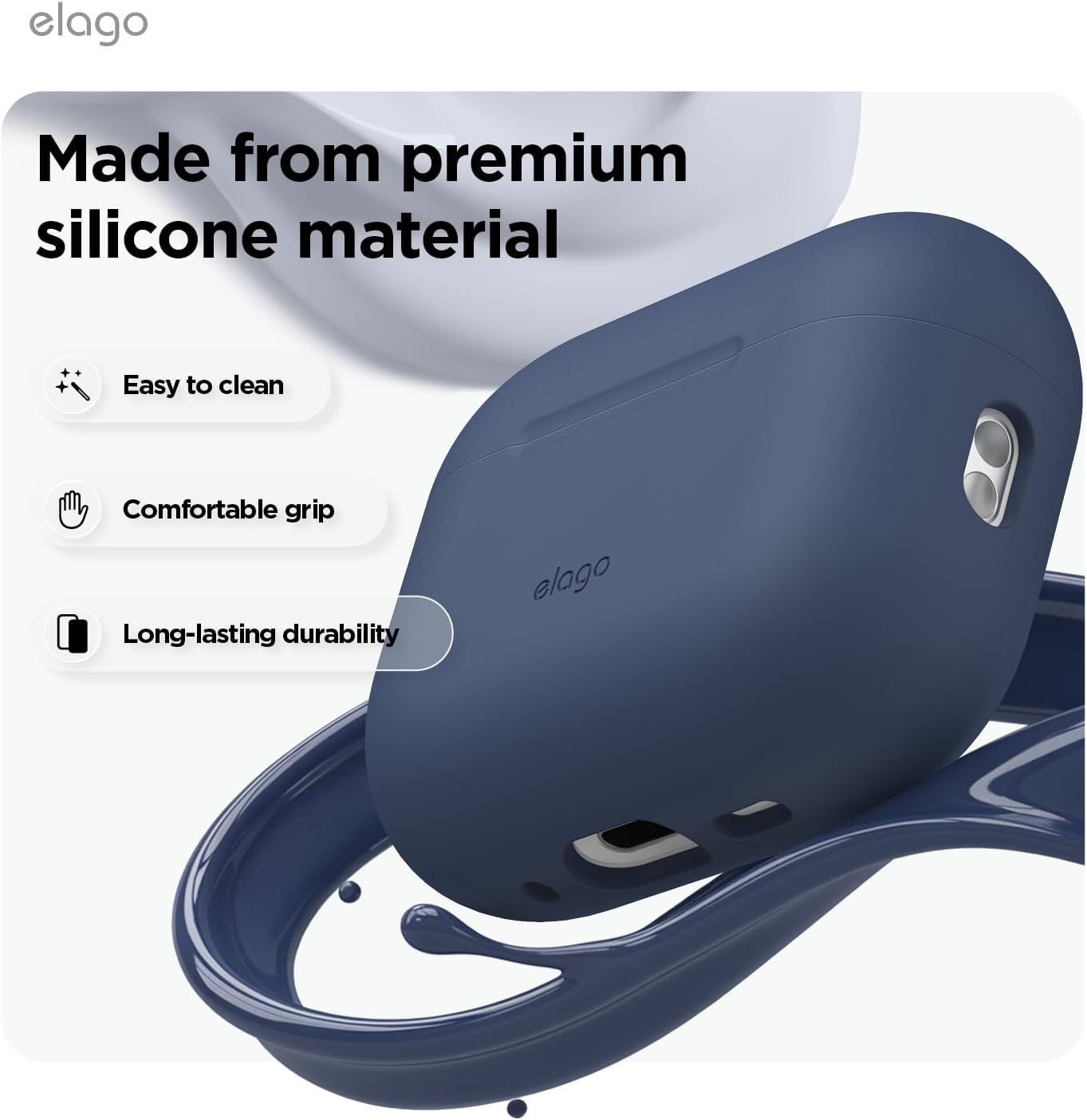 Capa para AirPod Pro 3 com mosquetão da Elago - Azul
