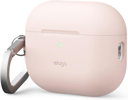 Capa para AirPod Pro 3 com mosquetão da Elago - Rosa areia