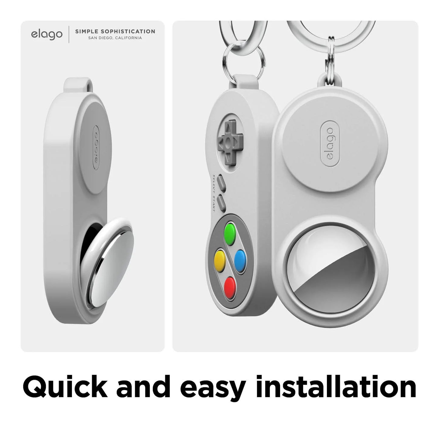 Capa para AirTag Game Console Retro da Elago - Branco