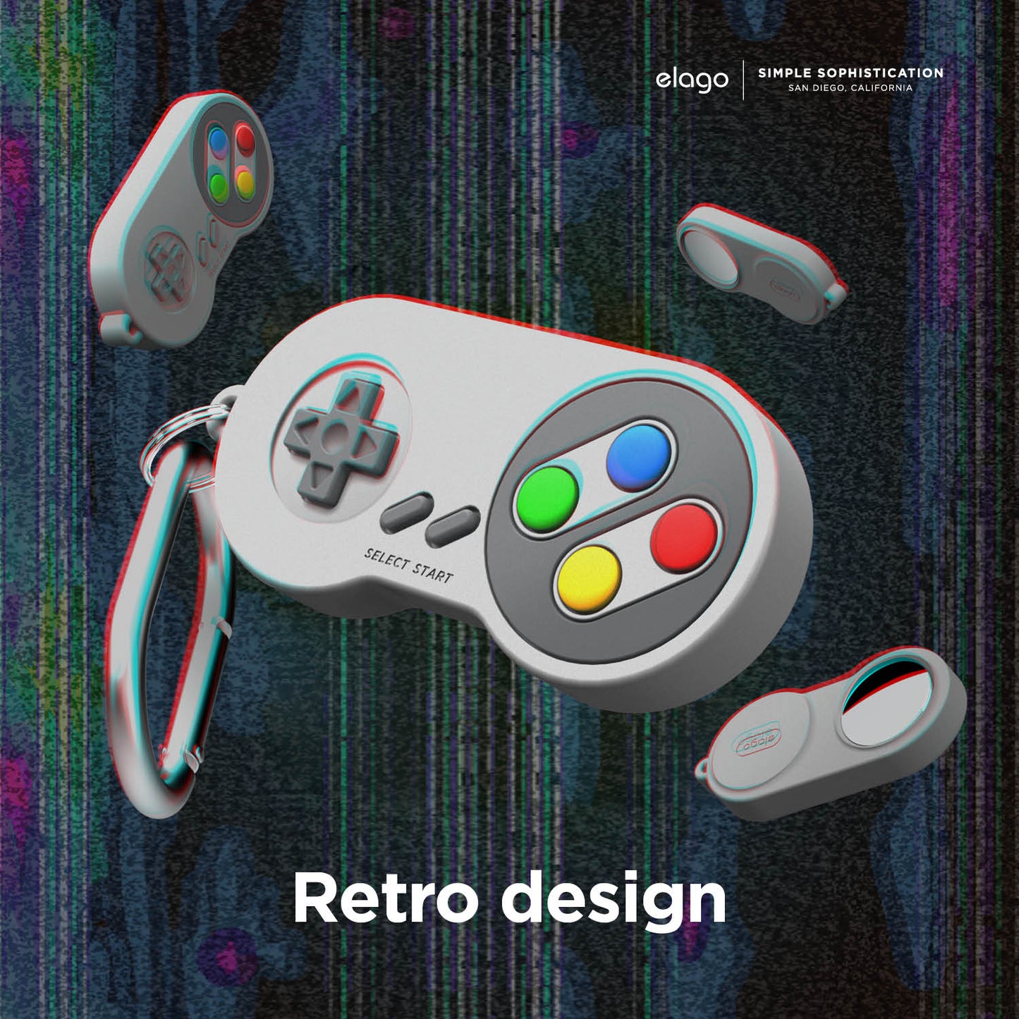 Capa para AirTag Game Console Retro da Elago - Branco