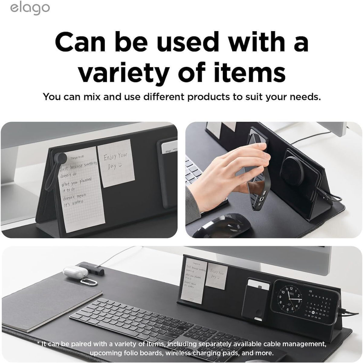 DeskPad, base magnética para secretária Elago - Preto