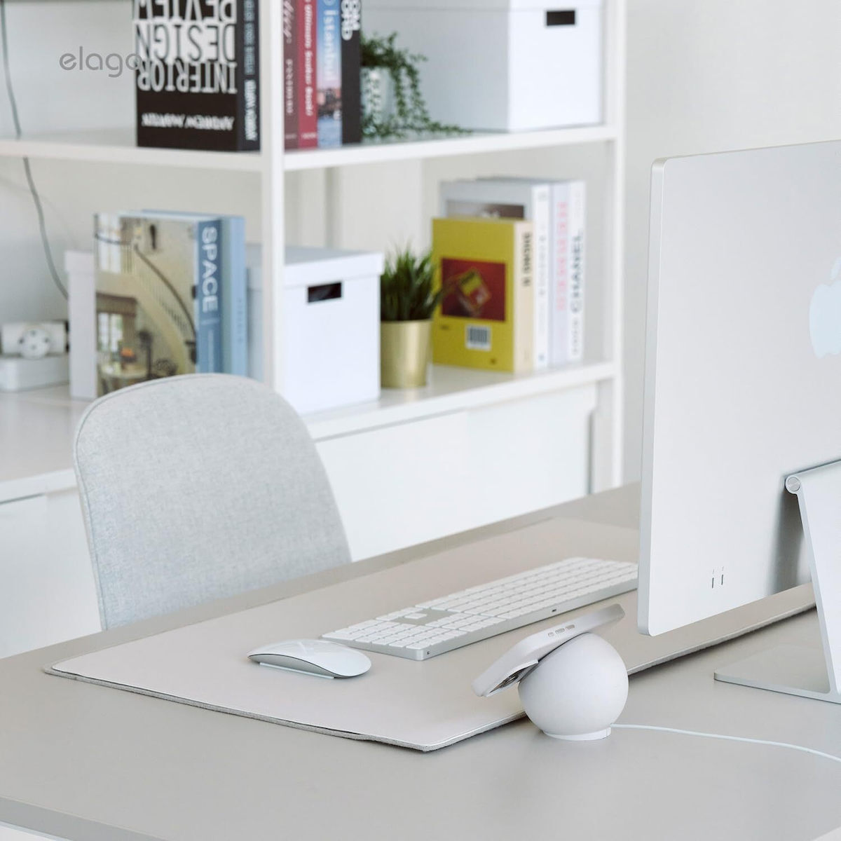 DeskPad, base magnética para secretária Elago - Pedra