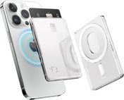 Porta-cartões em silicone para iPhone - Transparente