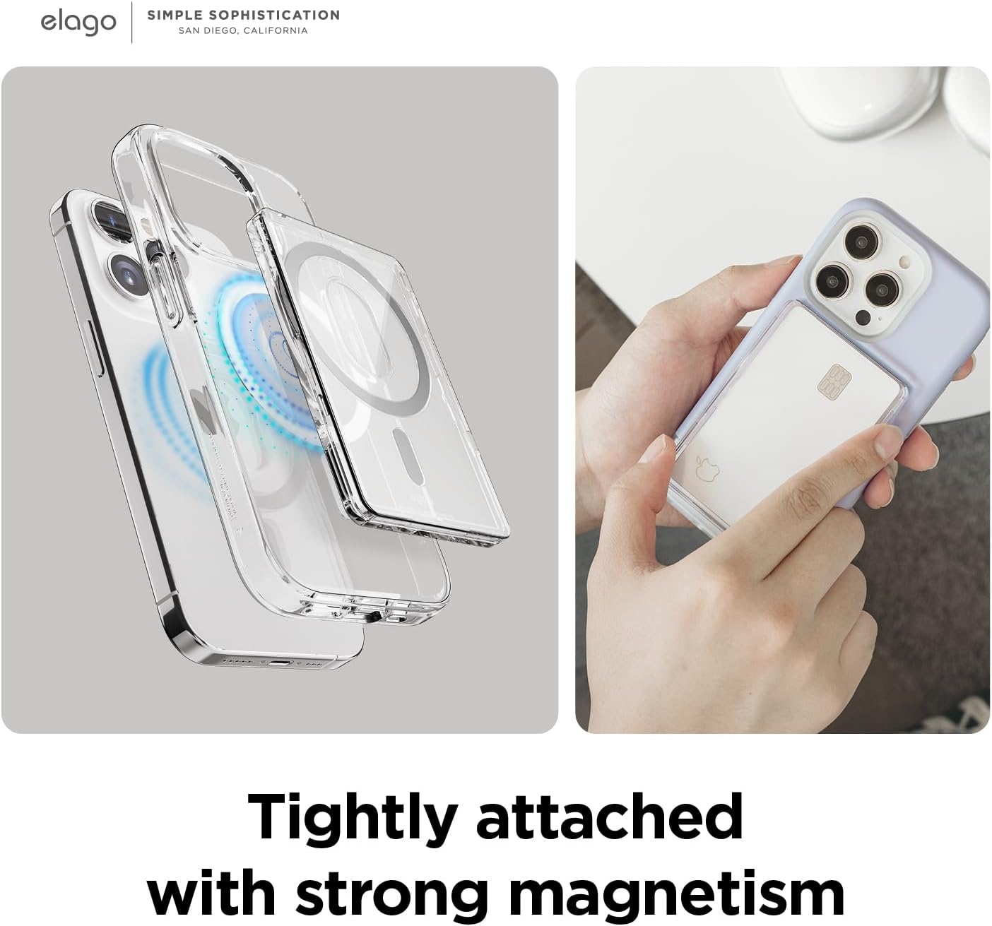 Porta-cartões em silicone para iPhone - Transparente