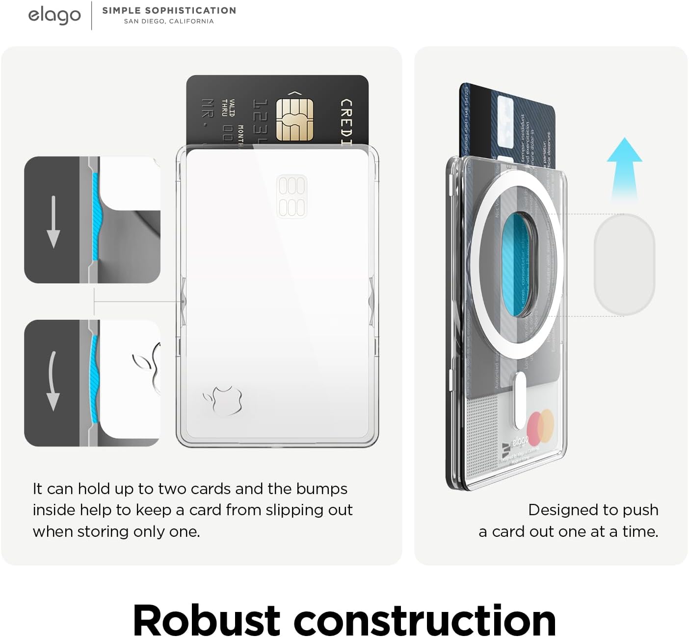 Porta-cartões em silicone para iPhone - Transparente