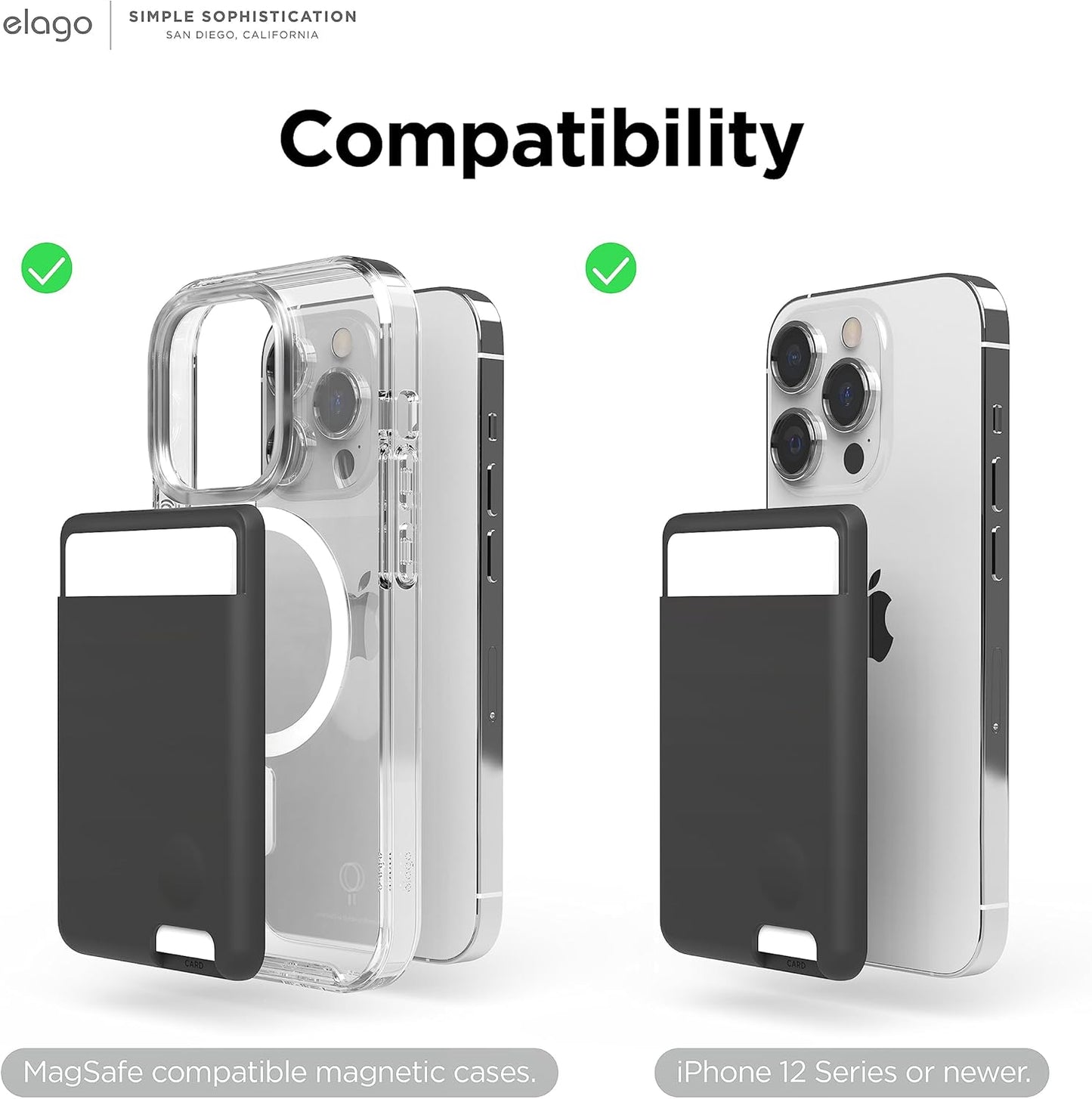 Porta-cartões em silicone para iPhone - Preto