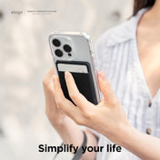 Porta-cartões em silicone para iPhone - Preto