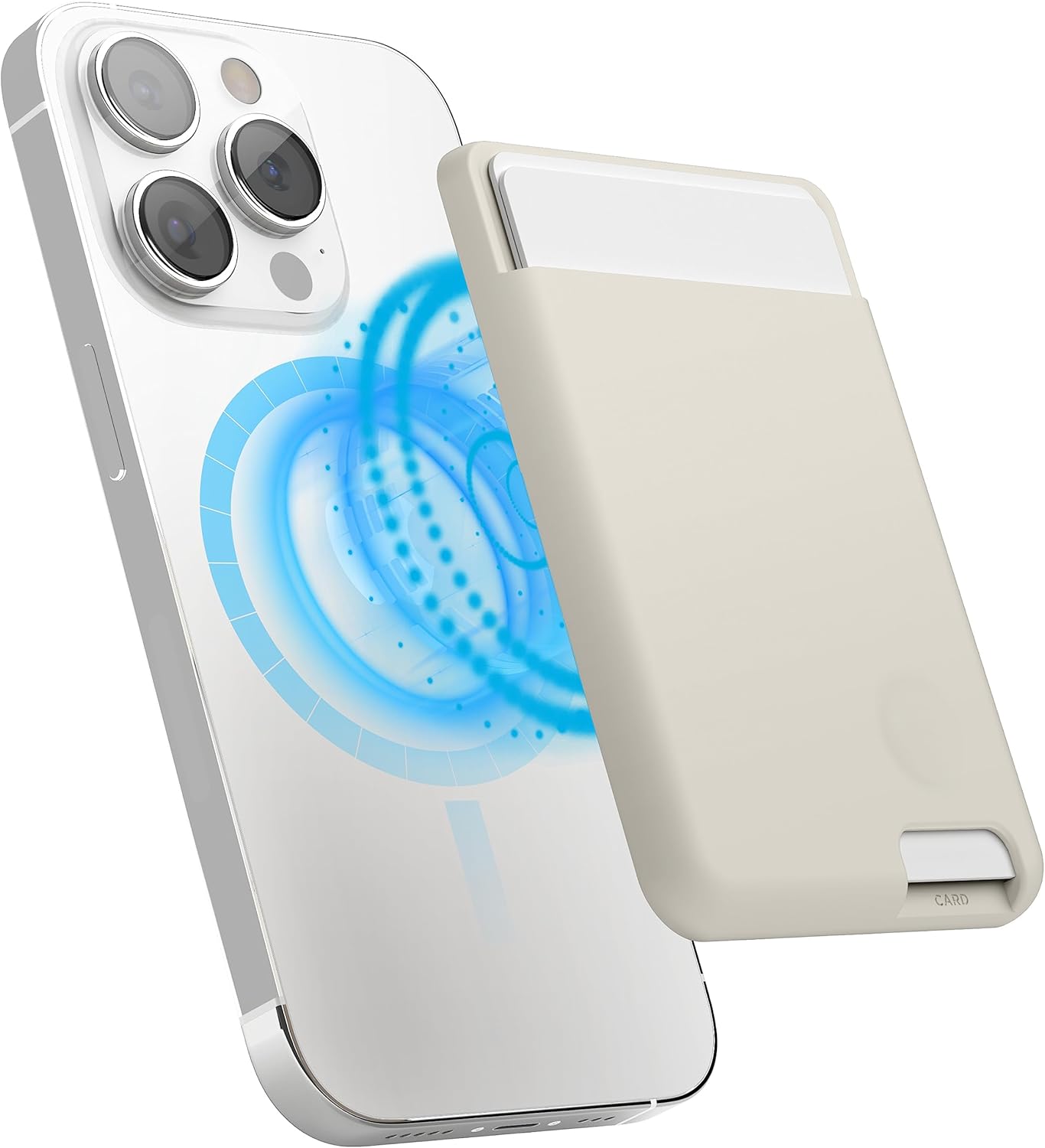 Porta-cartões em silicone para iPhone - Pedra