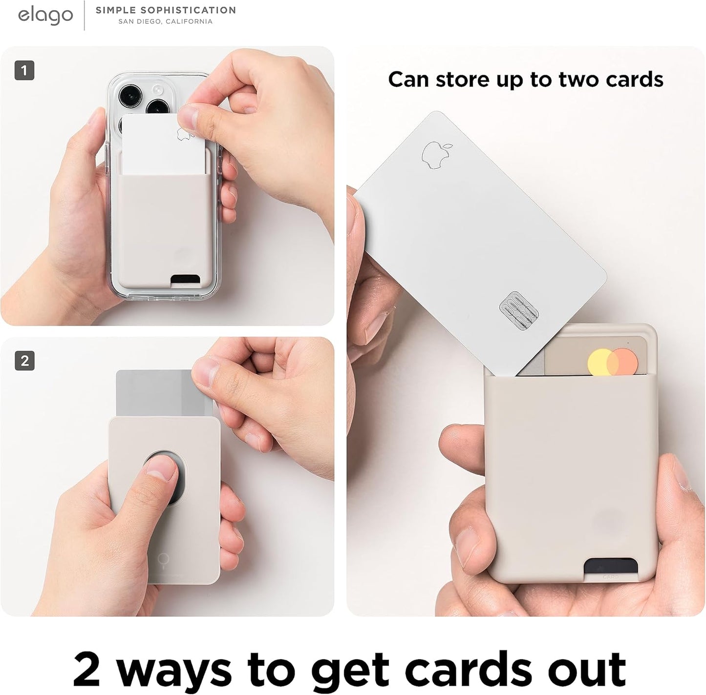 Porta-cartões em silicone para iPhone - Pedra