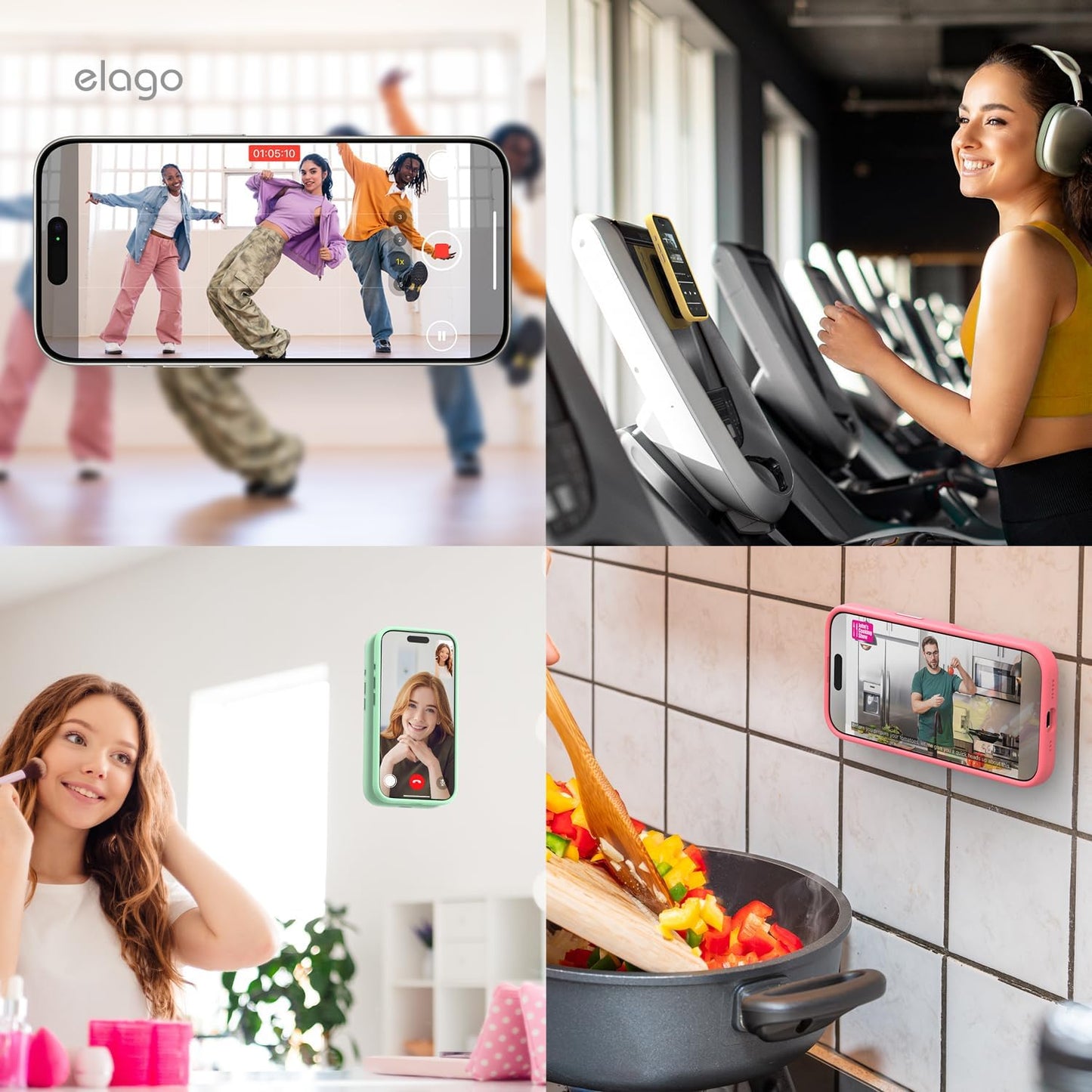 Placa de sução magnética para iPhone - Rosa paixão