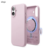 Capa para iPhone 17 em silicone - Rosa suave