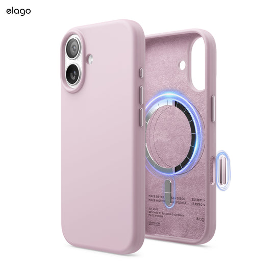 Capa para iPhone 17 em silicone - Rosa suave