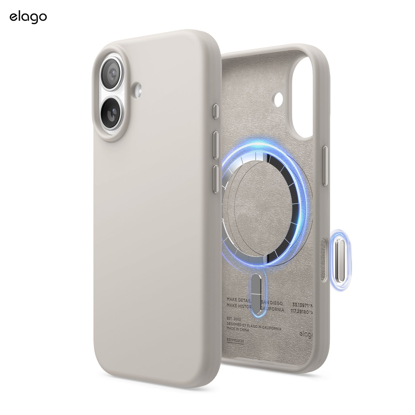 Capa para iPhone 17 em silicone - Pedra