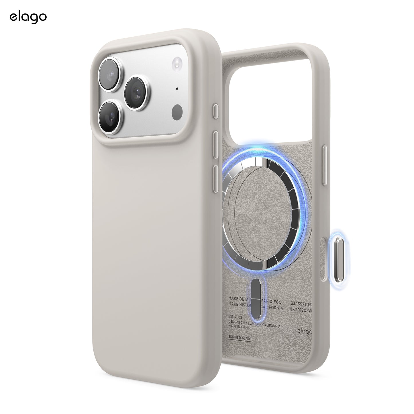 Capa para iPhone 17 Pro em silicone -  Pedra