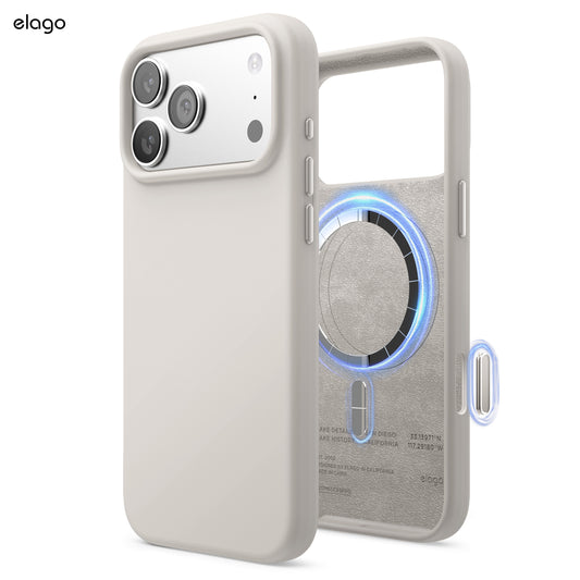 Capa para iPhone 17 Pro Max em silicone - Pedra