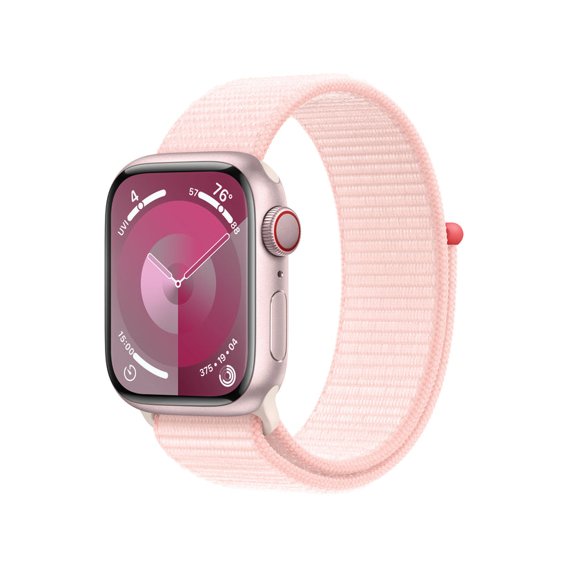 Apple_Watch_Series_9_LTE_41mm_Pink_Aluminum_Light_Pink_Sport_Loop_PDP_Image_Position-1__WWEN