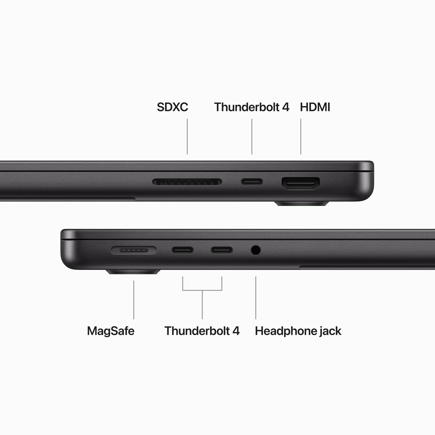 MacBook Pro de 14 polegadas: Processador M3 Pro da Apple com CPU 11‑core e GPU 14‑core, 512 GB SSD - Preto sideral