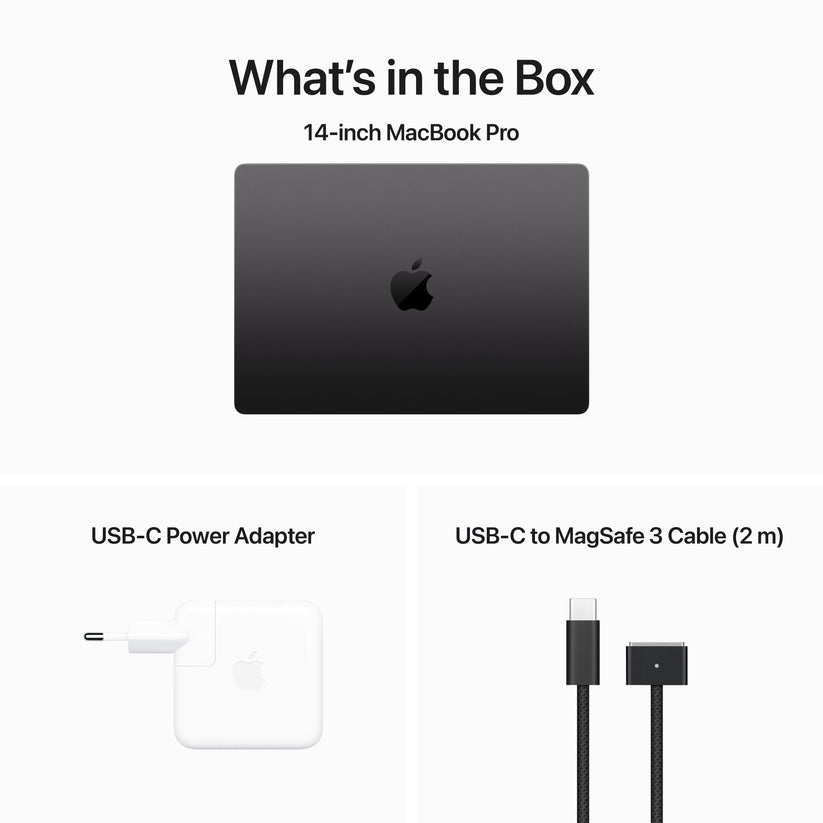 MacBook Pro de 14 polegadas: Processador M3 Pro da Apple com CPU 11‑core e GPU 14‑core, 512 GB SSD - Preto sideral