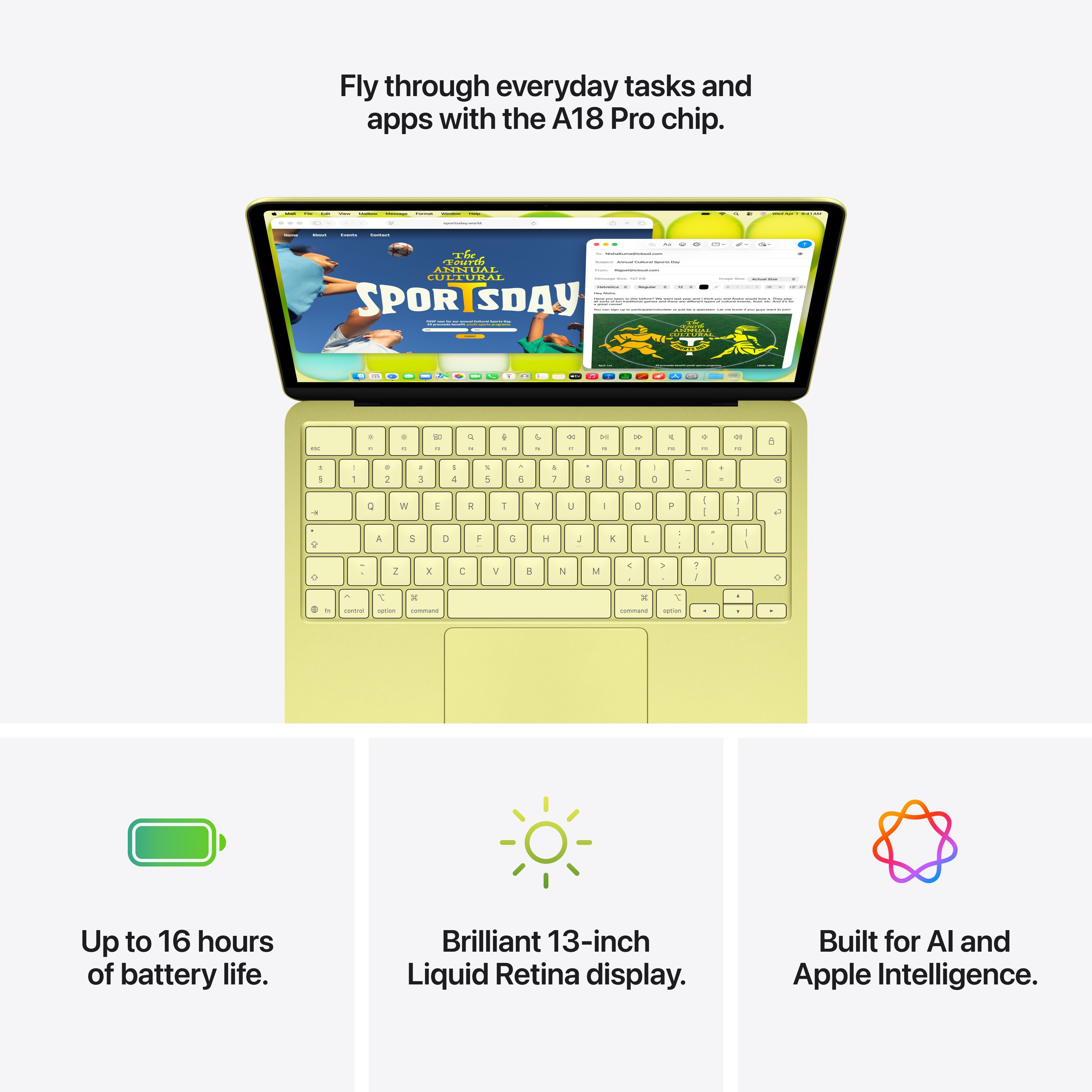 MacBook Neo de 13 polegadas: Processador A18 Pro da Apple com CPU