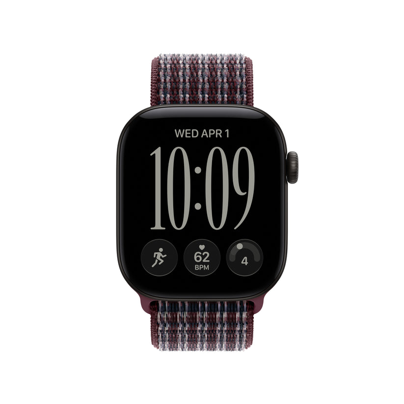 Loop desportiva bordô-xadrês de 42 mm