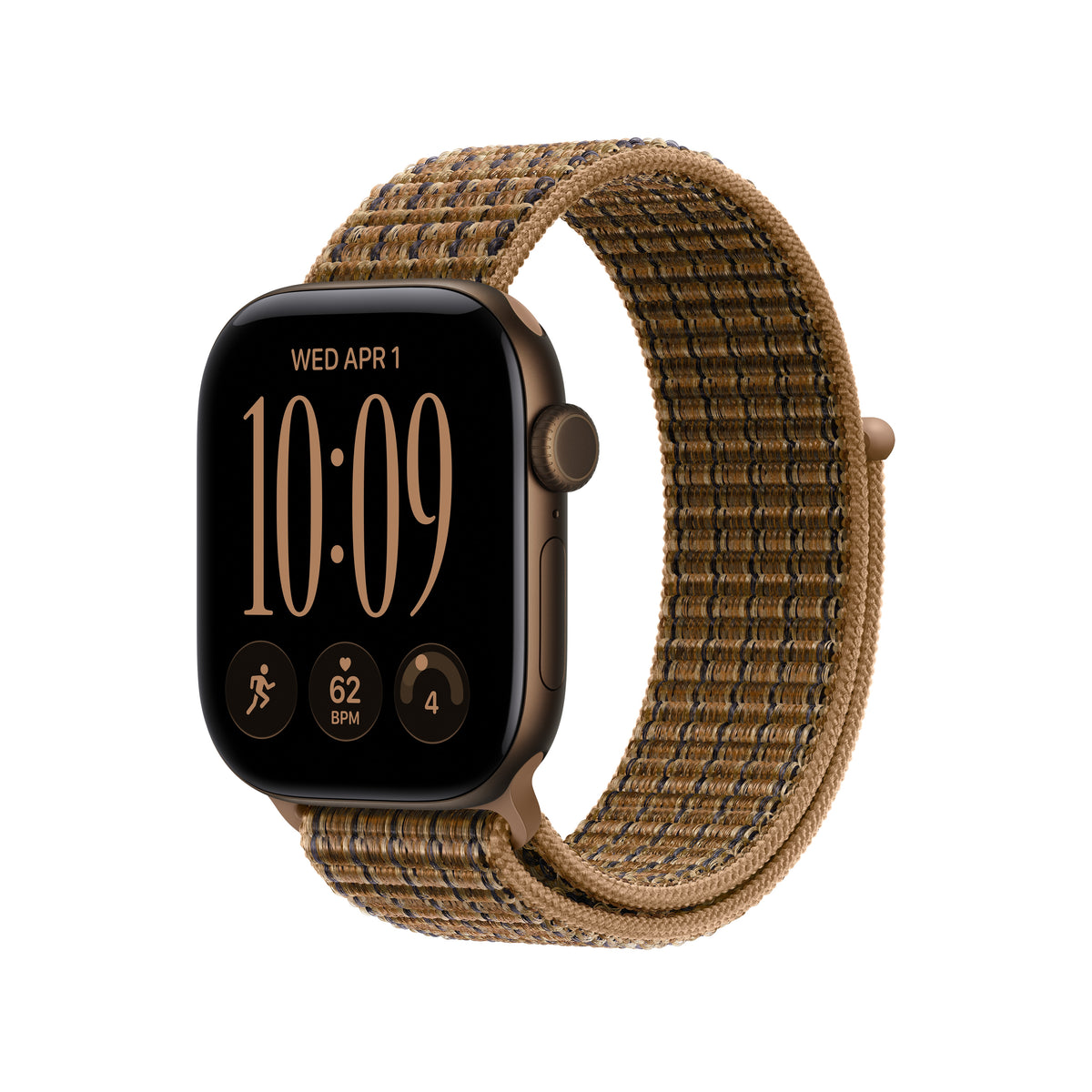 Loop desportiva umbre‑xadrês claro de 42 mm
