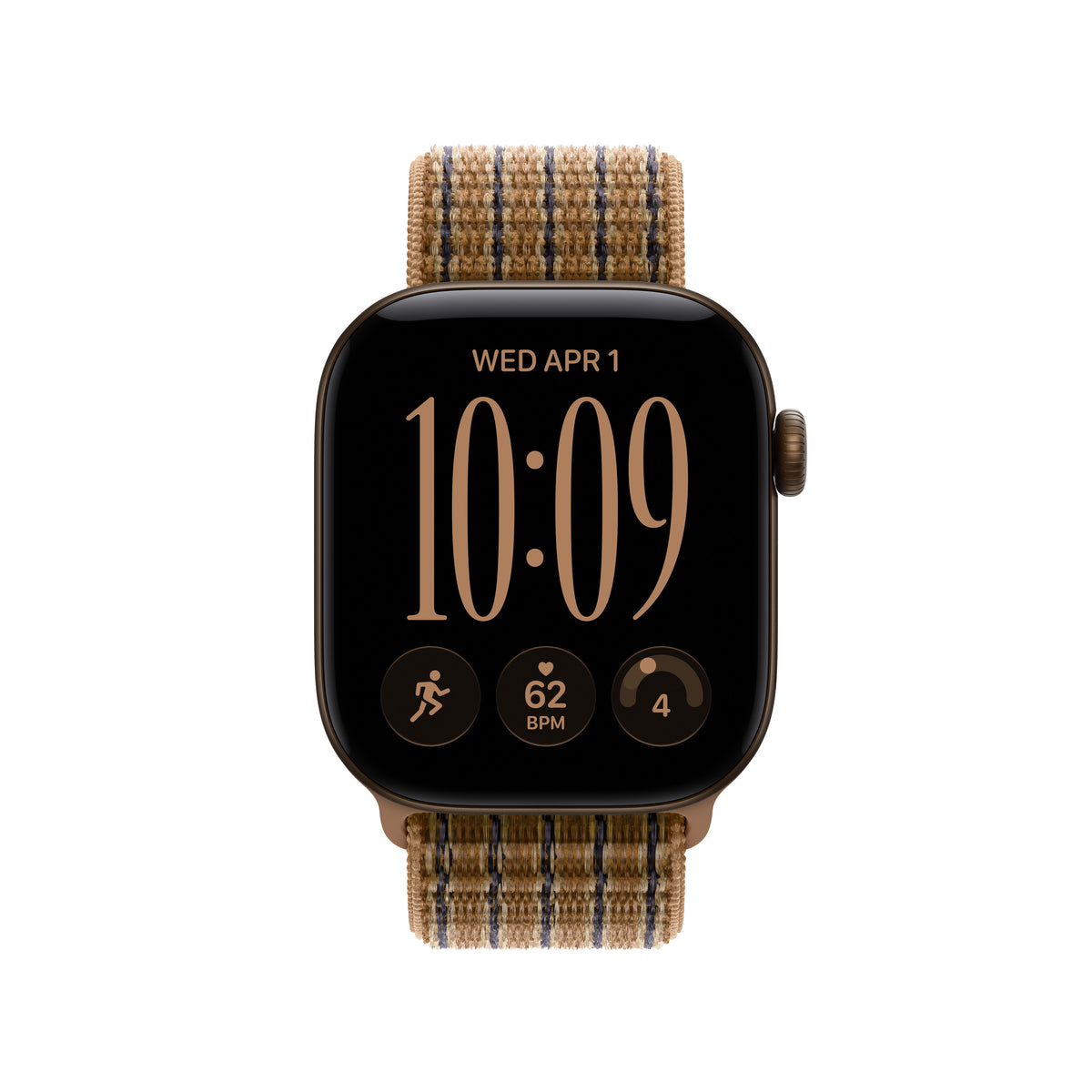 Loop desportiva umbre‑xadrês claro de 42 mm