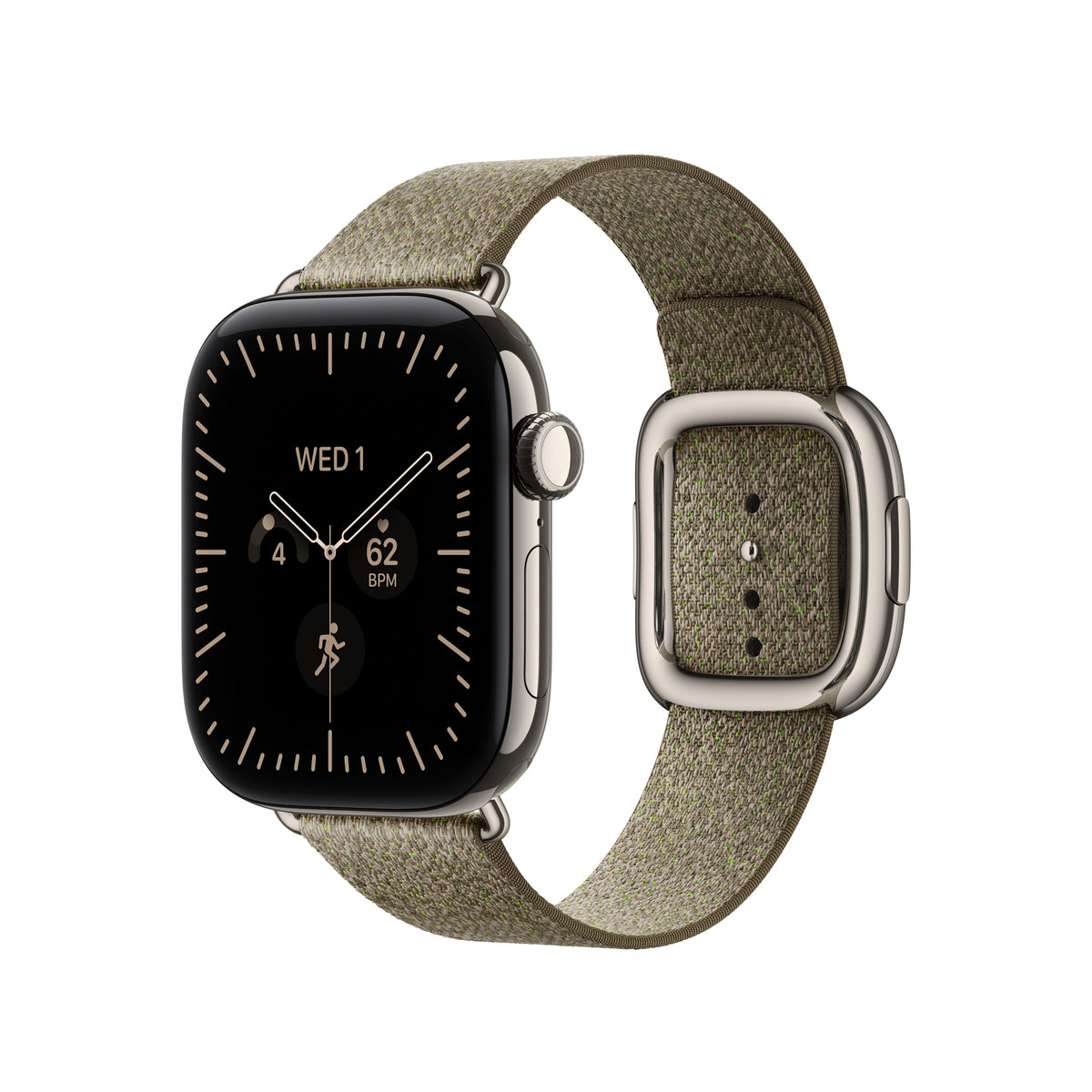 Fivela moderna verde sálvia de 42 mm - M