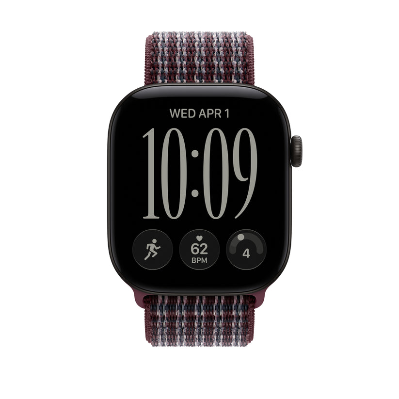 Loop desportiva bordô-xadrês de 46 mm