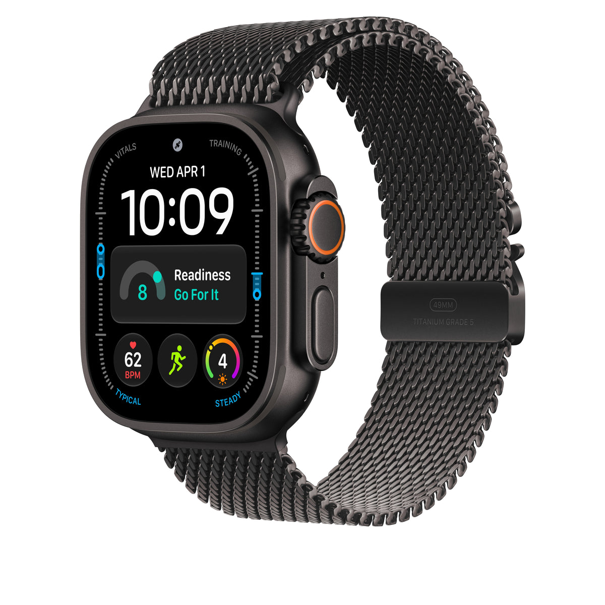 Loop milanesa em titânio preto de 49 mm - M