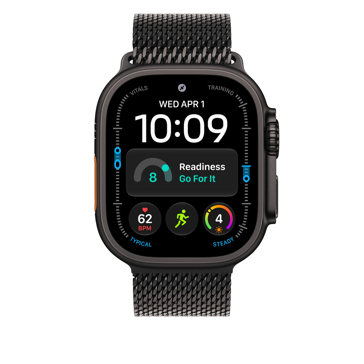 Loop milanesa em titânio preto de 49 mm - S