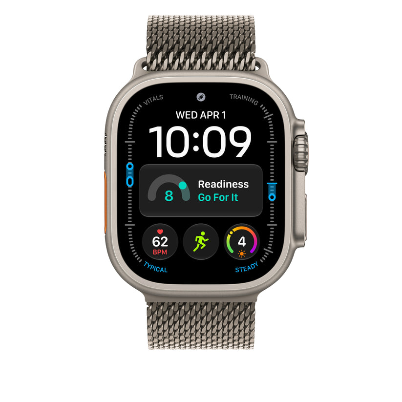 Loop milanesa em titânio natural de 49 mm - L