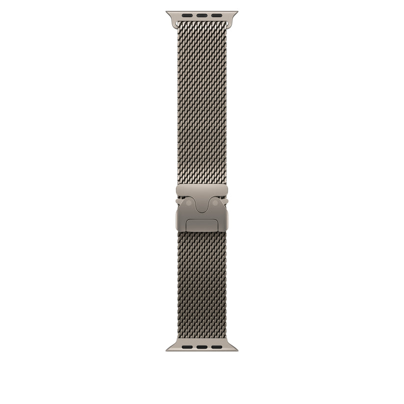 Loop milanesa em titânio natural de 49 mm - S