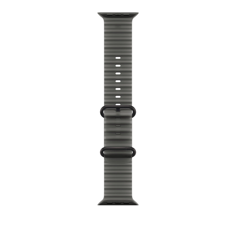 Bracelete Ocean preto translúcido de 49 mm - Titânio preto