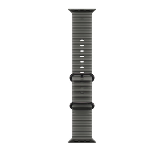 Bracelete Ocean preto translúcido de 49 mm - Titânio preto