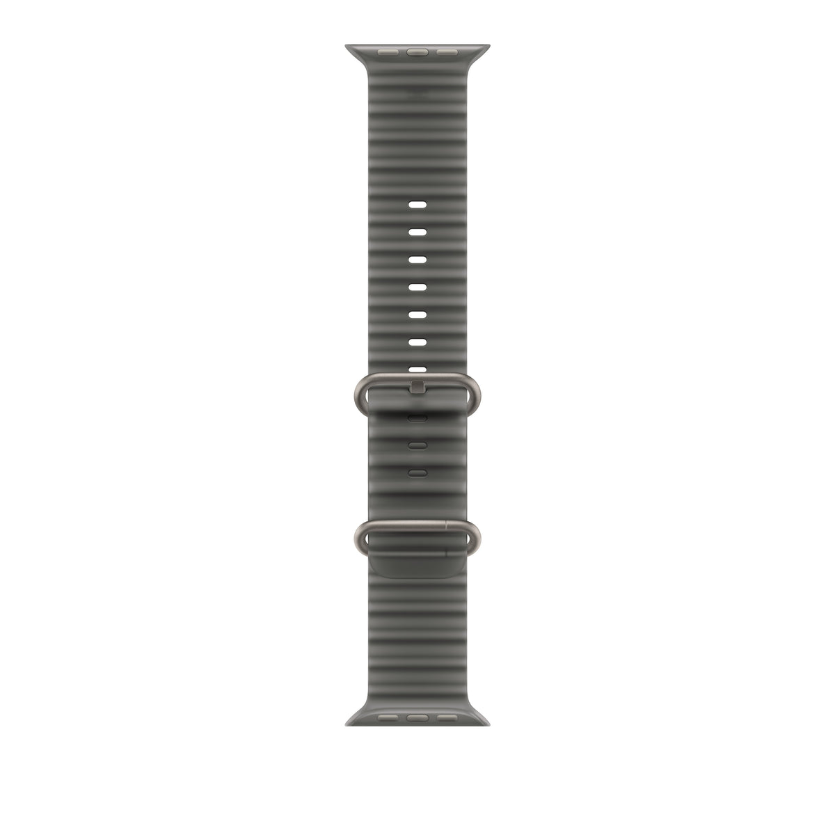 Bracelete Ocean preto translúcido de 49 mm - Titânio natural