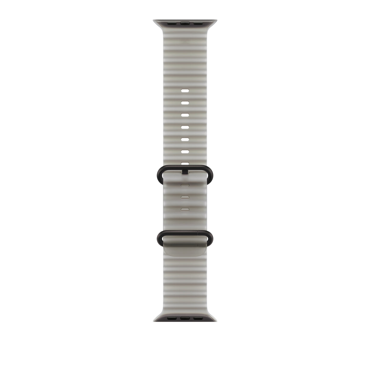 Bracelete Ocean cinzento translúcido de 49 mm - Titânio preto