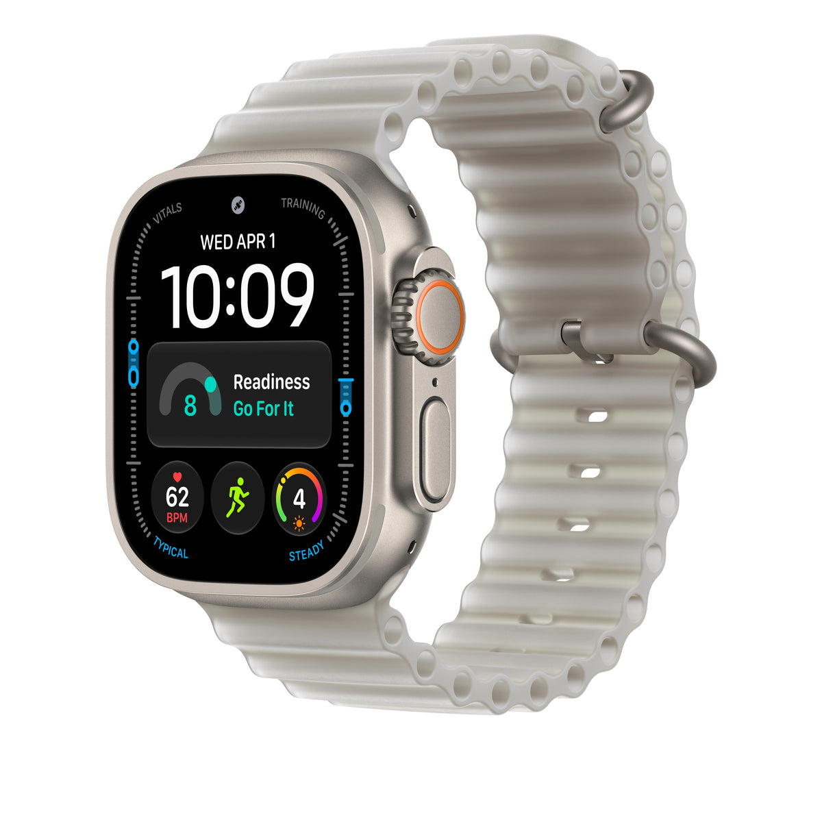 Extensão para Bracelete Ocean cinzento translúcido de 49 mm - Titânio preto