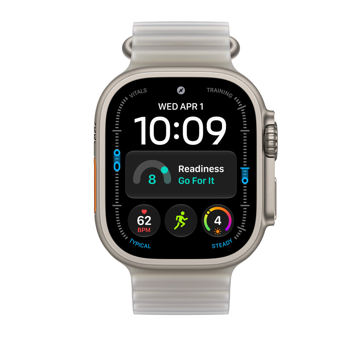 Extensão para Bracelete Ocean cinzento translúcido de 49 mm - Titânio preto